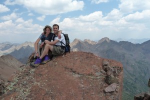 On the summit of a Colorado 14er.