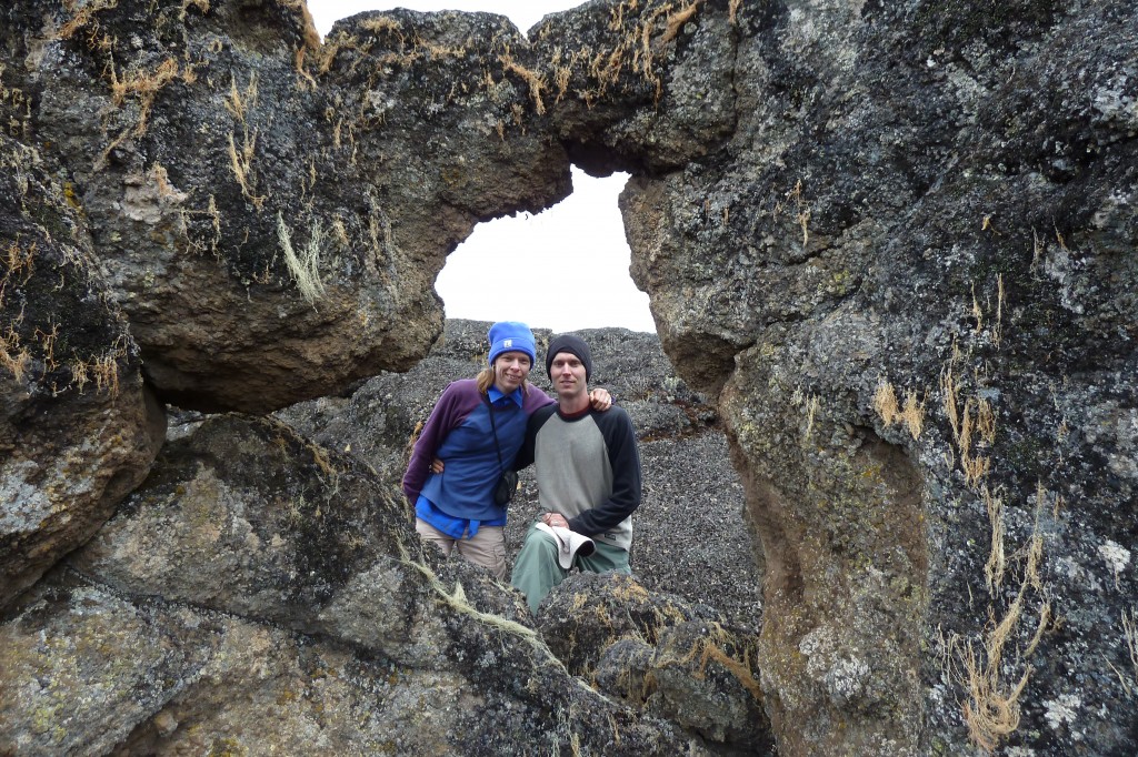 Lava frame on our acclimatization hike.