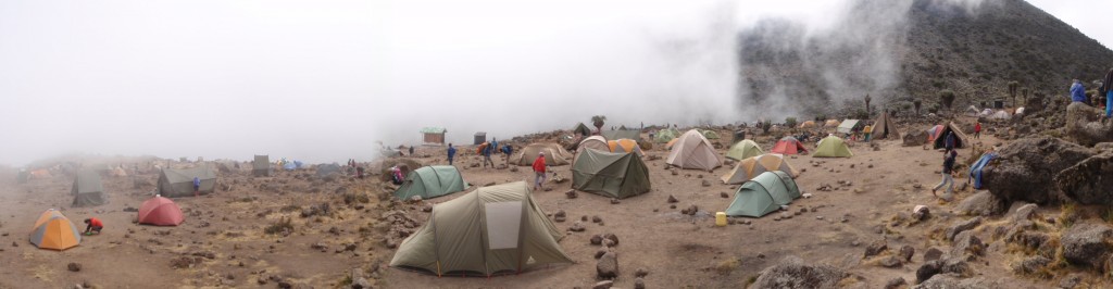 A tiny portion of the tent city--which we were not int he middle of, thankfully.