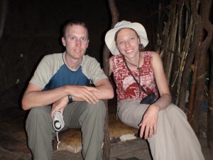 Inside the Maasai Hut.