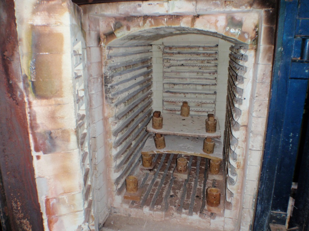 The pottery kiln.