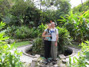 Us in the Botanical Garden in Loja.