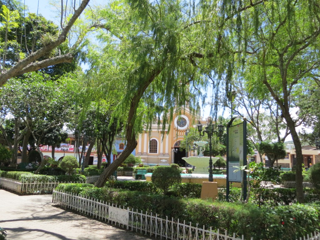 The plaza of Vilcabamba.