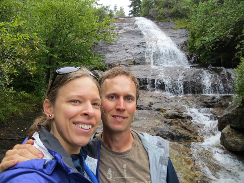 Upper waterfall at Graveyard Fields, along the Blue Ridge Parkway.