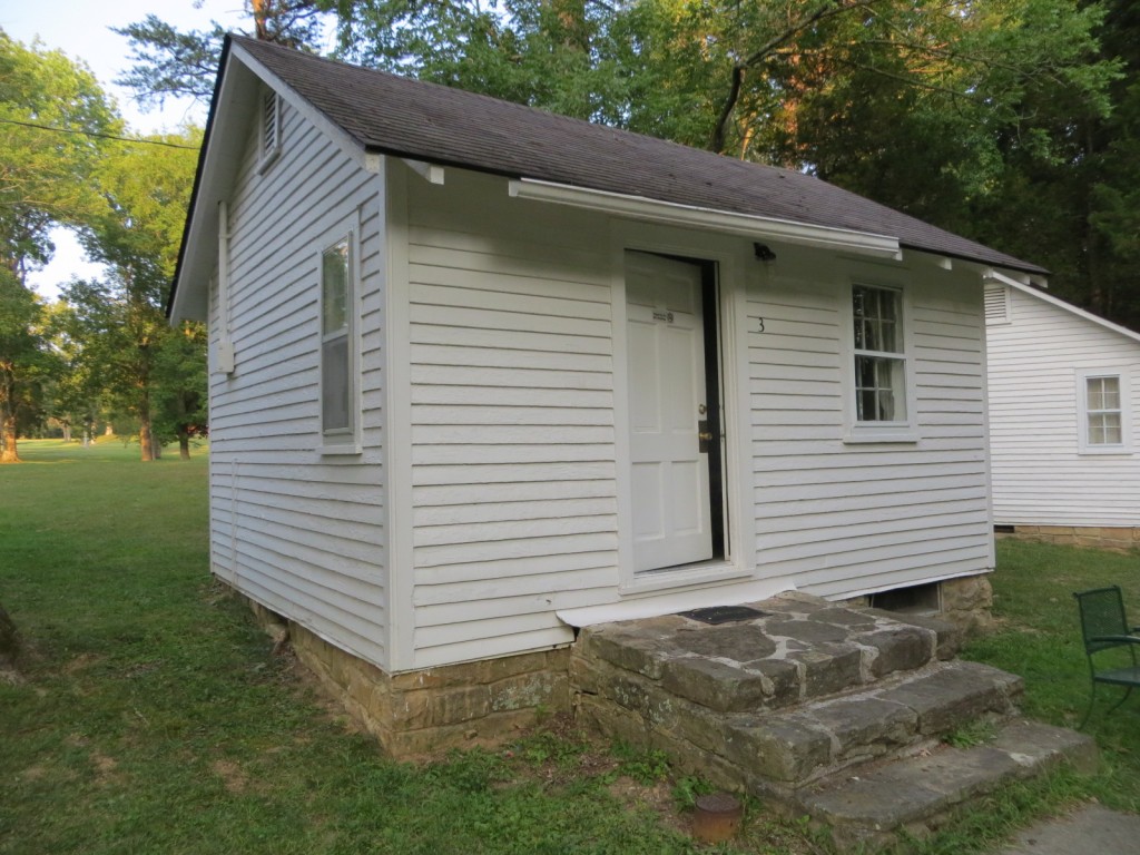 Our little cabin at Mammoth Cave National Park, where we celebrated our 3rd anniversary (a few days early).