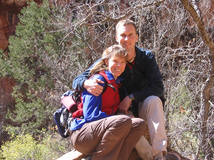 Keith and Lily at Zion NP